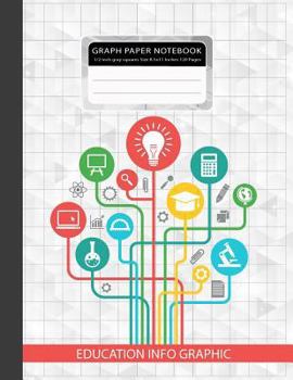 Graph Paper Notebook 1/2 Inch Gray Squares Size 8.5x11 Inches 120 Pages: Education Info Graphic Composition Notebook Squared Graphing Paper Student Te