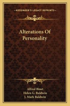 Paperback Alterations Of Personality Book