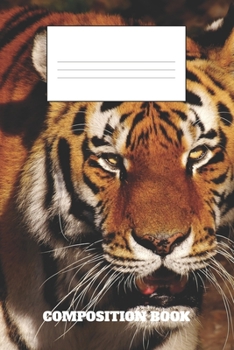 Composition Book: Tiger Composition Book Wide Ruled