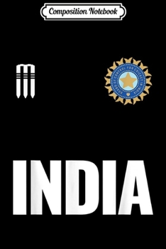 Paperback Composition Notebook: India Cricket Jersey Indian 2019 National Fans Journal/Notebook Blank Lined Ruled 6x9 100 Pages Book