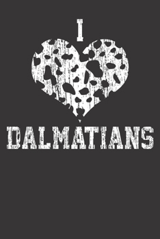 Notebook: Dalmatian Lovers Gift Dog Valentine Dot Grid 6x9 120 Pages