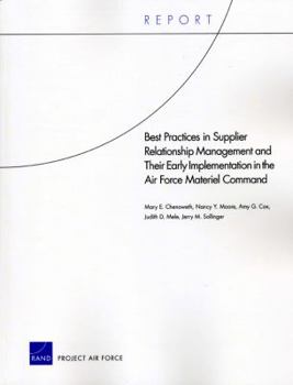 Paperback Best Practices in Supplier Relationship Management and Their Early Implementation in the Air Force Material Command Book