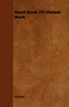 Paperback Hand Book of Alumni Work Book