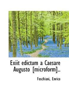 Paperback Exiit Edictum a Caesare Augusto [Microform].. Book