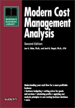 Paperback Modern Cost Management and Analysis Book
