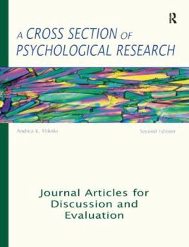 Paperback A Cross Section of Psychological Research: Journal Articles for Discussion and Evaluation Book