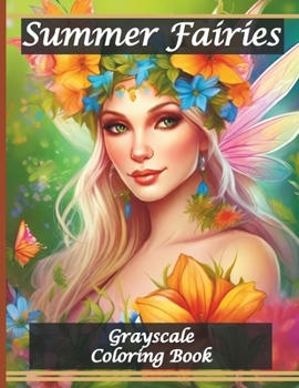 Paperback Summer Fairies Coloring Book: Beautiful Grayscale Fairy Illustrations Coloring Pages for Teens & Adults Relaxation Book