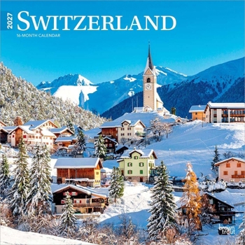 Paper Catalog Switzerland 2027 12 X 24 Inch (Hanging) Monthly Square Wall Calendar Plastic-Free Book