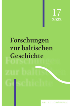 Paperback Forschungen Zur Baltischen Geschichte: 17 (2022) [German] Book