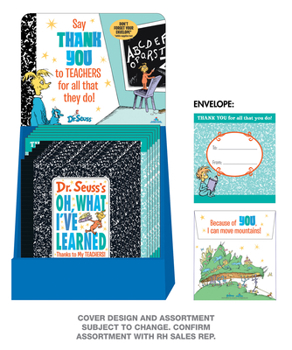 Hardcover Seuss Oh What I've Learned 6-Copy Counter Display with Gift Envelope Book