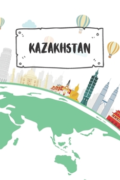 Kazakhstan: Dotted Travel Diary Notebook or Journey Dotted Grid Journal - Holiday Trip Pocketbook for Men and Women with Dots
