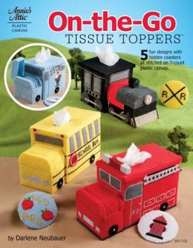 Paperback On-The-Go Tissue Toppers: 5 Fun Designs with Hidden Coasters All Stitched on 7-Count Plastic Canvas Book