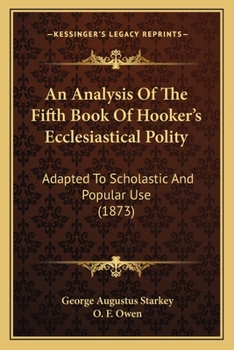 An Analysis of the Fifth Book of Hooker's Ecclesiastical Polity