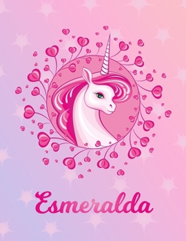 Esmeralda: Unicorn Sheet Music Note Manuscript Notebook Paper | Magical Horse Personalized Letter V Initial Custom First Name Cover | Musician ... Notepad Notation Guide | Compose Write Songs