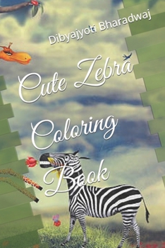 Paperback Cute Zebra Coloring Book
