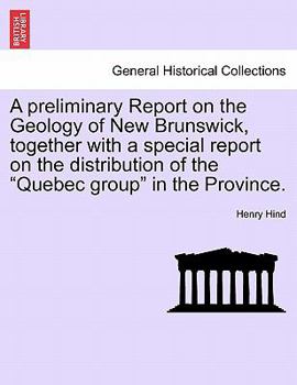 Paperback A Preliminary Report on the Geology of New Brunswick, Together with a Special Report on the Distribution of the "Quebec Group" in the Province. Book