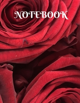 Paperback Deep Red Rose Blank Lined Notebook With Premium Quality Pages Book
