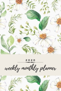 Paperback 2020 Weekly Monthly Planner: Floral Weekly & Monthly Calendar for 2020 With Extra Space For Notes - Watercolor Notebook for Women - 136 pages 6x9 Book