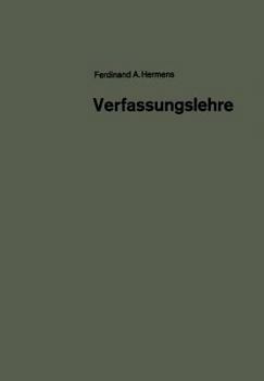 Paperback Verfassungslehre [German] Book