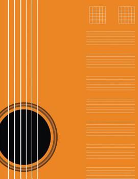 Paperback Guitar Tab Music Book: Tablature Paper Notebook for Music Notes Book
