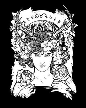 Book of Shadows: Art Nouveau Witch 8" x 10" 152 Spell Cast Papers