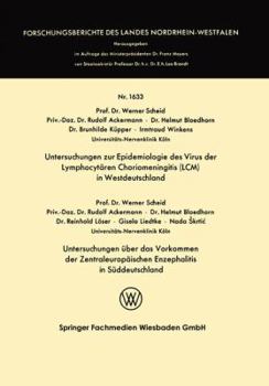 Paperback Untersuchungen Zur Epidemiologie Des Virus Der Lymphocytären Choriomeningitis (LCM) in Westdeutschland [German] Book