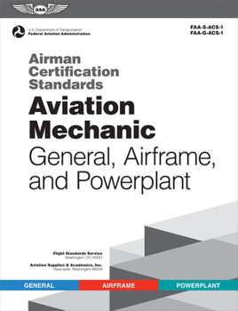 Paperback Airman Certification Standards: Aviation Mechanic General, Airframe, and Powerplant (2024): Faa-S-Acs-1 and Faa-G-Acs-1 Book