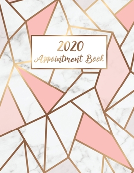 Paperback 2020 Appointment Book: Marble Line Gold - 365 Days with Times Daily and Hourly W/ To Do List Schedule Agenda Logbook - 2020 Diaries Appointme Book