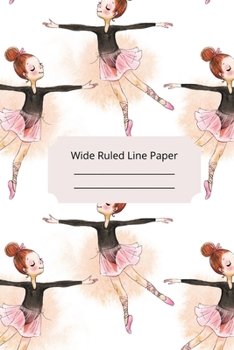 Paperback Dancing Art and Silhouettes Theme Wide Ruled Line Paper Book