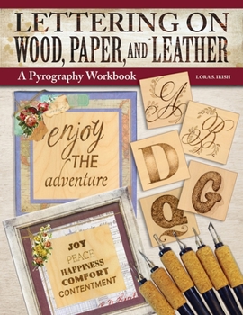 Paperback Lettering on Wood, Paper, and Leather: A Pyrography Workbook Book