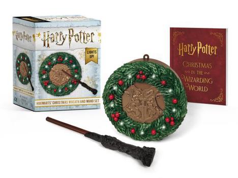 Paperback Harry Potter: Hogwarts Christmas Wreath and Wand Set: Lights Up! Book