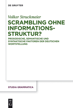 Hardcover Scrambling ohne Informationsstruktur? [German] Book