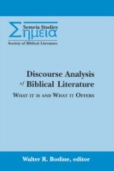 Paperback Discourse Analysis of Biblical Literature: What It Is and What It Offers Book