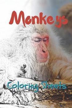 Paperback Monkey Coloring Sheets: 30 Monkey Drawings, Coloring Sheets Adults Relaxation, Coloring Book for Kids, for Girls, Volume 14 Book