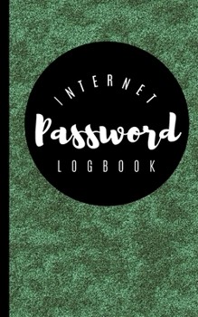 Internet Password Logbook: Password Keeper Username Protection and Log Book Organizer with Alphabet Tabs | Modern Journal with Calligraphy Hand ... Changes | Turf Green Grass Black Abstract Art