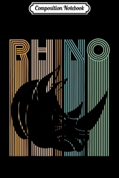 Composition Notebook: Vintage Rhino Retro Rhino Women Men Kids Journal/Notebook Blank Lined Ruled 6x9 100 Pages