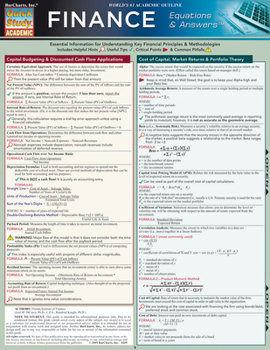 Finance Equations & Answers (Quickstudy: Academic)