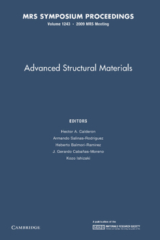 Paperback Advanced Structural Materials: Volume 1243 Book