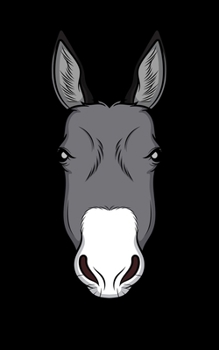 Notebook : Donkey Head Illustration - 100 Graph Paper Pages - Soft Cover - Small Size - 5 X 8 Inch