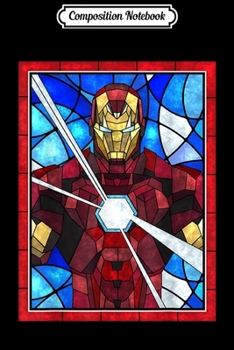 Composition Notebook: Marvel Iron Man Arc Reactor Beams Stained Glass Portrait  Journal/Notebook Blank Lined Ruled 6x9 100 Pages