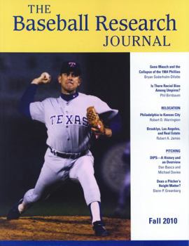 Paperback Baseball Research Journal (Brj), Volume 39 #2 Book