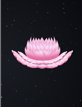 Paperback Lotus Flower: Pink Peaceful Waterlily Blossom Aquatic Plants Wide Ruled Lined Notebook - 120 Pages 8.5x11 Composition Book