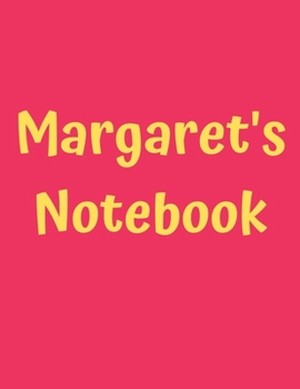 Paperback Margaret's Notebook: Pink Cover, College Ruled, 100 Sheets, 8.5" x 11" (Letter Size), White Paper Book