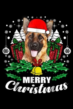 Paperback Merry Christmas: German Shepherd Merry Christmas Dog Lover Gift Journal/Notebook Blank Lined Ruled 6x9 100 Pages Book