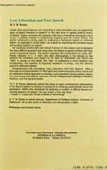Paperback Law, Liberalism and Free Speech Book
