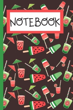 Paperback Notebook: Unique Girls Watermelon Gifts - Watermelon Birthday Gifts- Lined Journal To Write In (Alternative To Card) Book