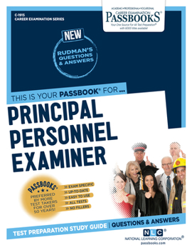 Paperback Principal Personnel Examiner (C-1915): Passbooks Study Guide Volume 1915 Book