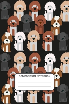 Paperback Composition Notebook: Doodle Dogs Blank Lined Notebook Journal Diary 6x9 Book