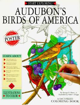 Paperback Start Exploring Audubon's Birds of America: A Fact-Filled Coloring Book