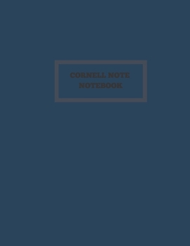 Paperback Cornell Notes Notebook: Cornell Note Taking Books, Cornell Notes Pad - Note Taking System Notebook - Dark Blue Cover, 8.5" x 11" - 150 pages F Book